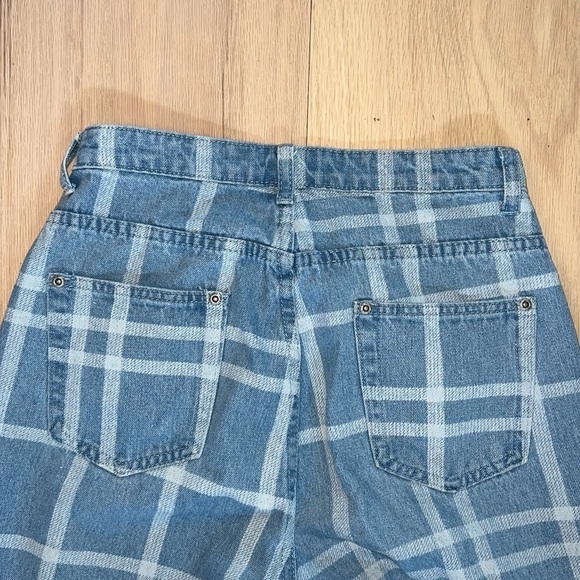 Boohoo Blue Striped Denim Jeans Light Wash Size 4 - Picture 5 of 6